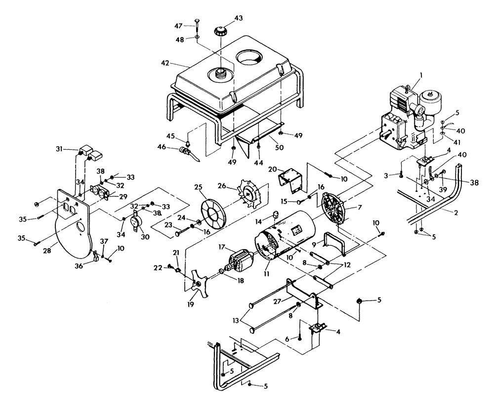 Repair Parts Diagram and Parts List for 5502-2-T4000  Briggs and Stratton Generator